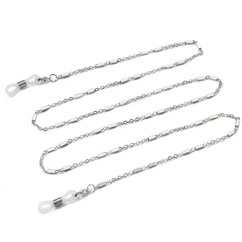 Simple 0 word clip square tube glasses chain type sunglasses masked gold lanyard |