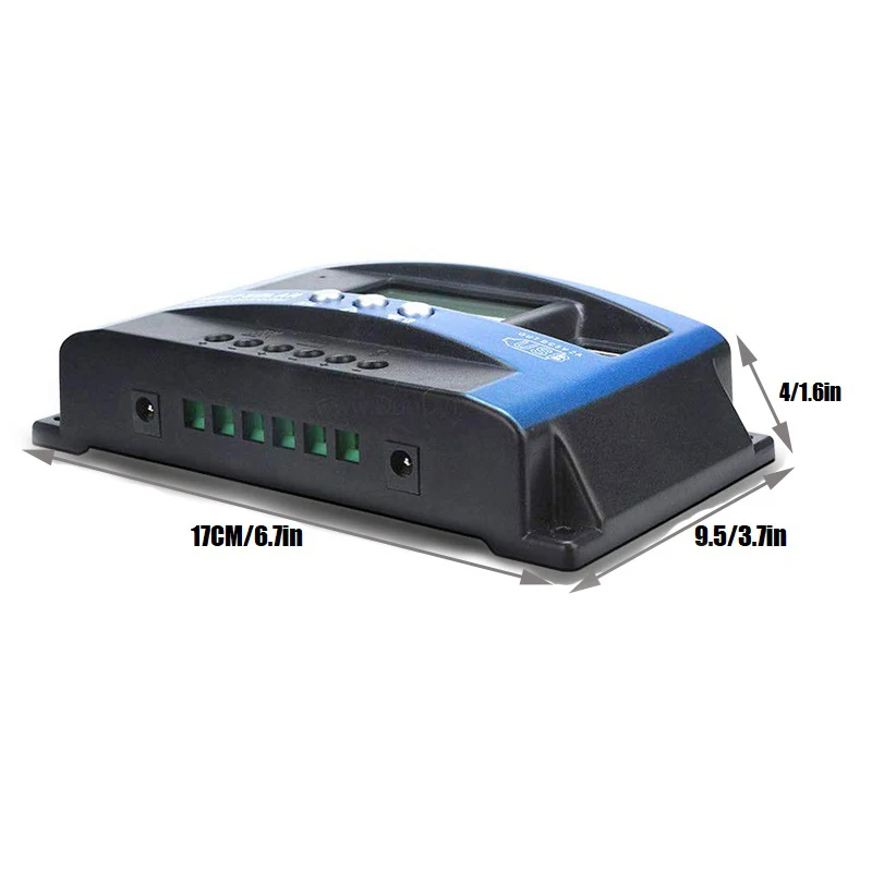 Контроллер Заряда MPPT Солнечный контроллер с двойным USB 5V выходным ЖК дисплеем