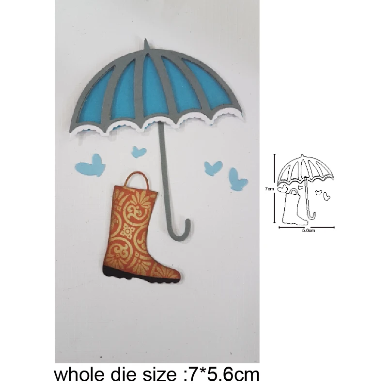 

Christmas umbrella boots Metal Cutting Dies Scrapbooking Stencil DIY Paper Card Decorative Embossing Die Cut Craft Dies 2020 NEW