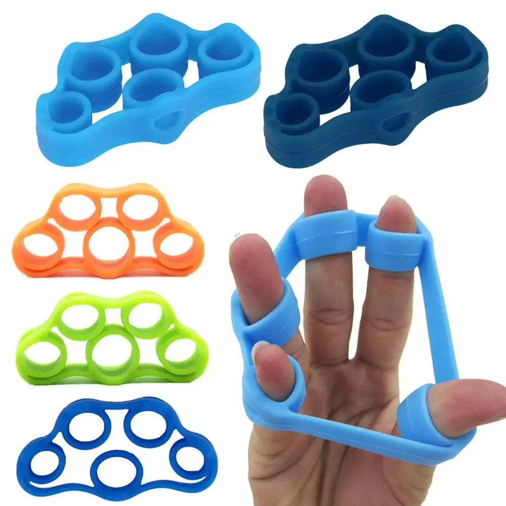 

Guitar Finger Exercise High Elastic Silicone Hand Exerciser Grip Strength Wrist Exercise Finger Stretcher Trainer