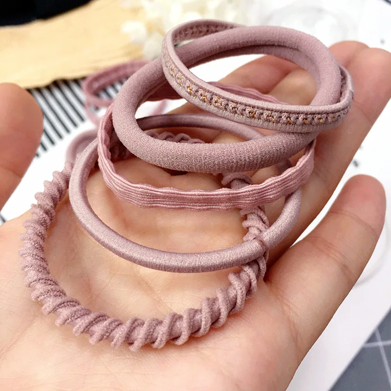 Женские эластичные резинки для волос разноцветные фиксации хвостиков в