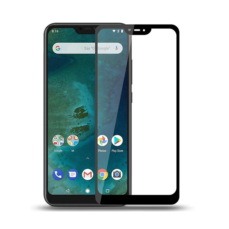 Защитное стекло для Xiaomi Mi A2 Lite экрана Xiomi закаленное с полным покрытием xaomi