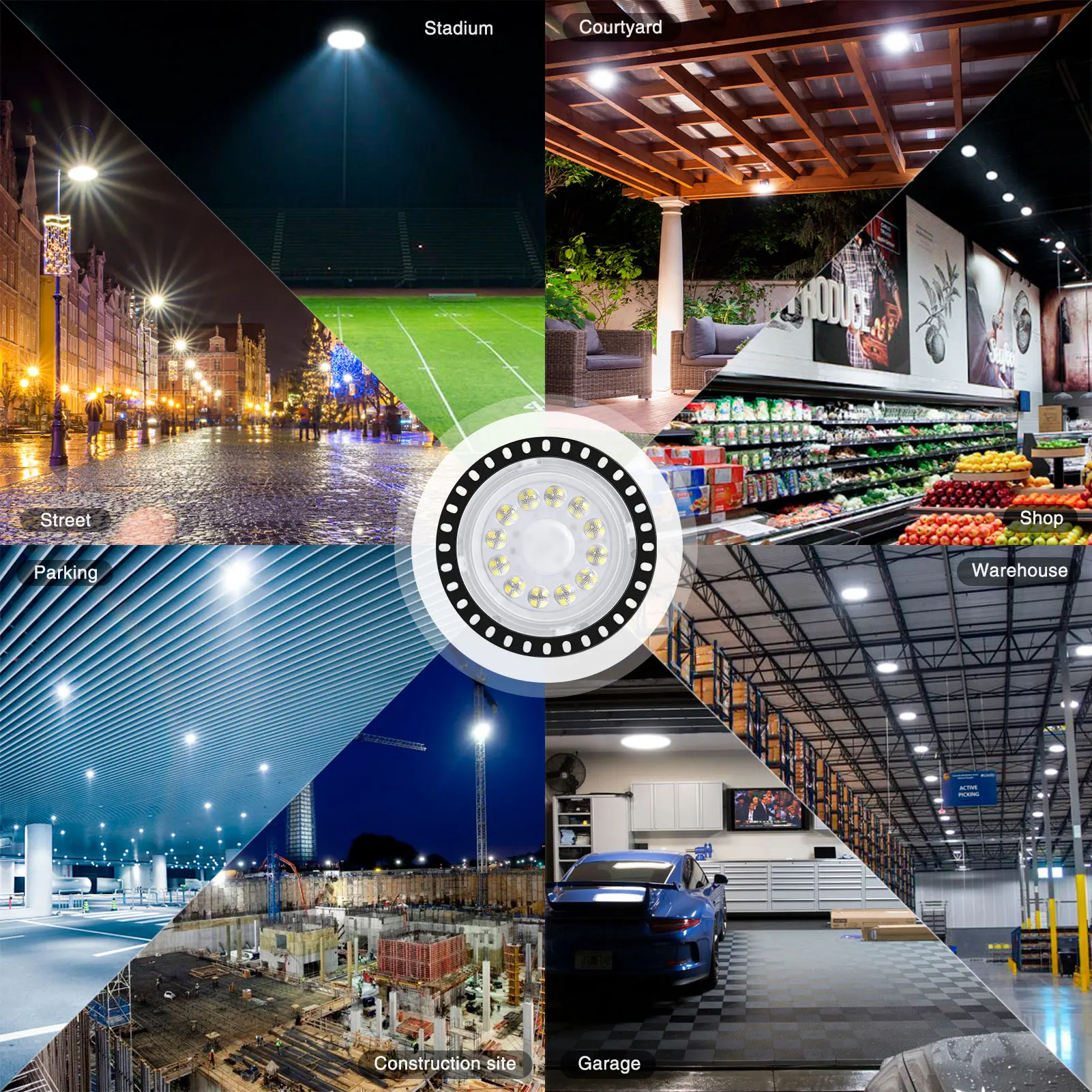 

E26/E27 60W 100W High Bay Light Super Bright Compact Energy Saving Higher Heat Dissipation Garage Light