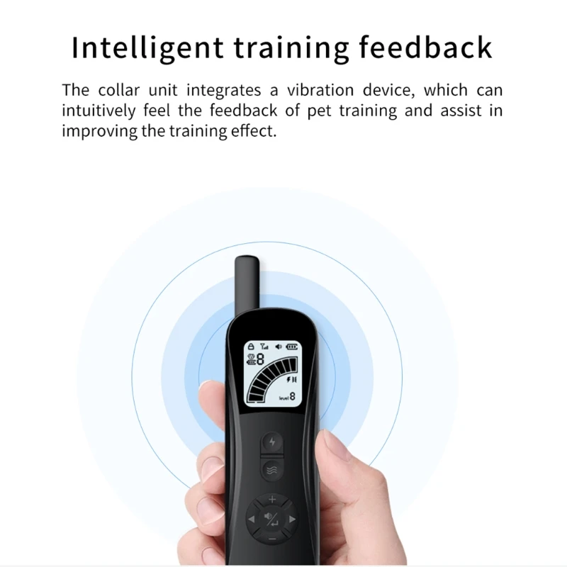 

Pet Training Collar Anti Bark Shock for Dogs, Beep Vibration Shock with Remote W0YF