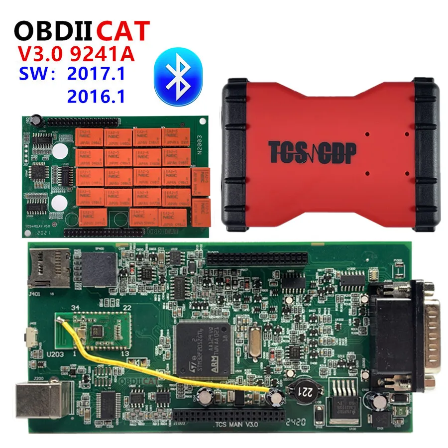 2017 R3 новейший OBD2 TCS сканер OBDIICAT V3.0 Bluetooth VCI mvd диагностический ремонтный инструмент