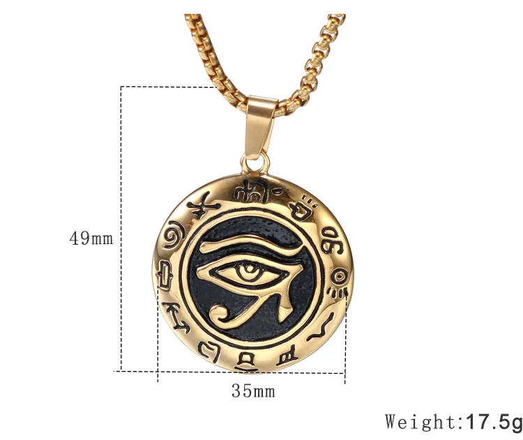 Титановая сталь Orna Мужская t Horus Devil's Eye подвеска винтажная Мужская подвеска из нержавеющей стали
