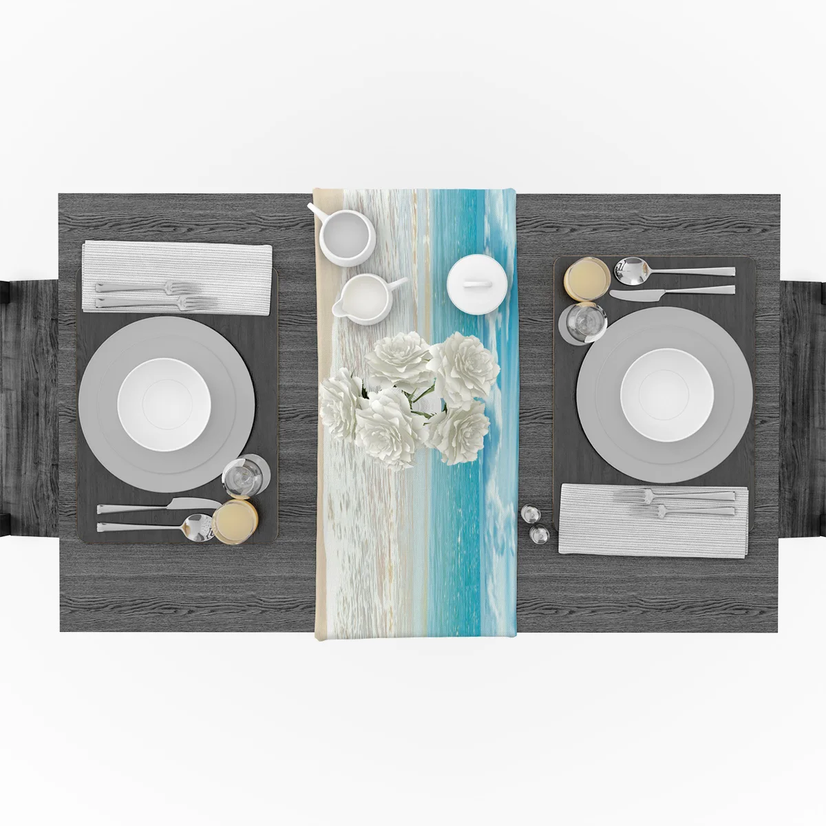 Пляжное небо море настольная дорожка Настольный Флаг украшения для домашней