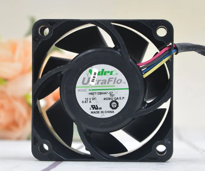 

for Nidec H60T12BHA7-57 T07 DC 12V 0.57A 60x60x25mm 4-wire Server Cooling Fan