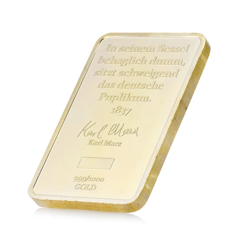 Позолоченные памятные монеты Kail Marx сувенирная коллекция подарок|Безвалютные