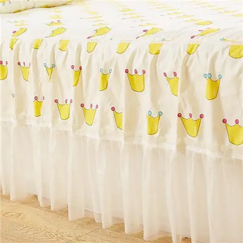 Романтическая кружевная юбка кровать мягкие модные покрывала для девочек