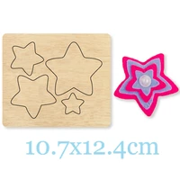 4 size stars earring wood cutting dies for diy leather cloth paper craft fit common die cutting machines on the market 2020 new