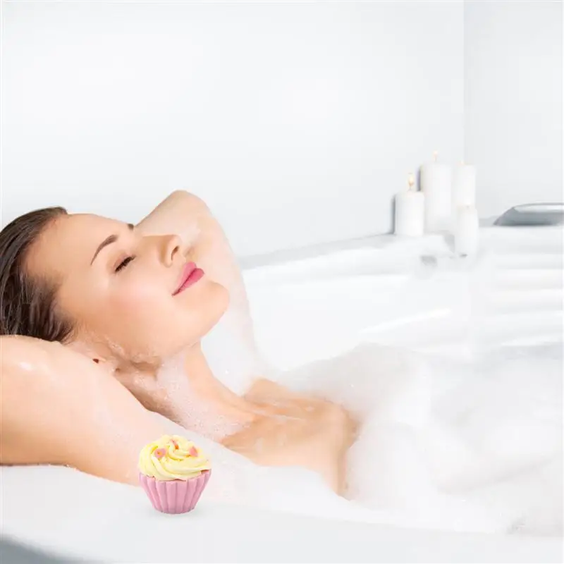 

6pcs Cake Shape Spa Bath Fizz Balls Creative Adorable Bubble Bath Bombs