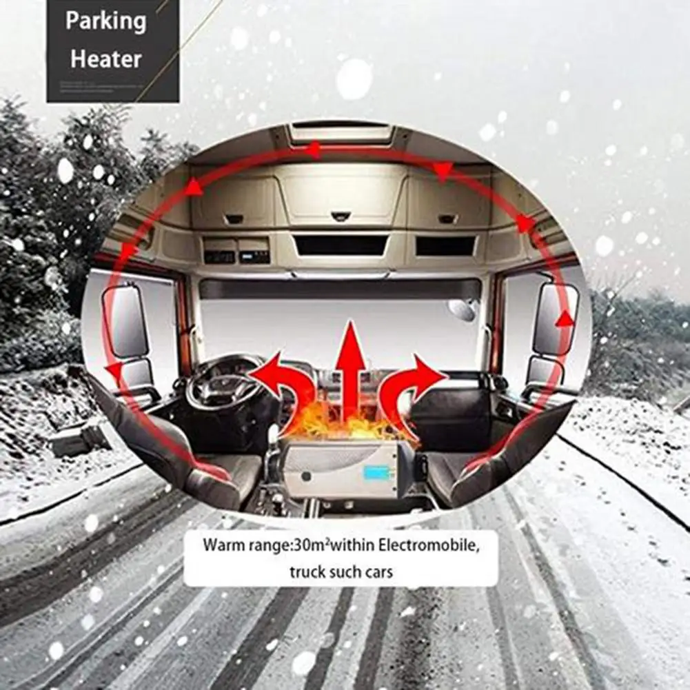 

8KW Parking Fuel Air Heater Car Diesel Warmer Low Noise Fuel Heating Fan With LCD Display Remote Control For Vehicle Truck RUs