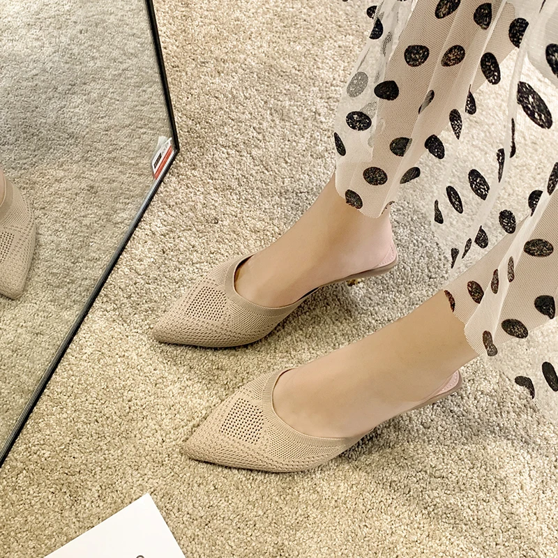 Шлепанцы женские с квадратным носком модные полутапочки летняя повседневная