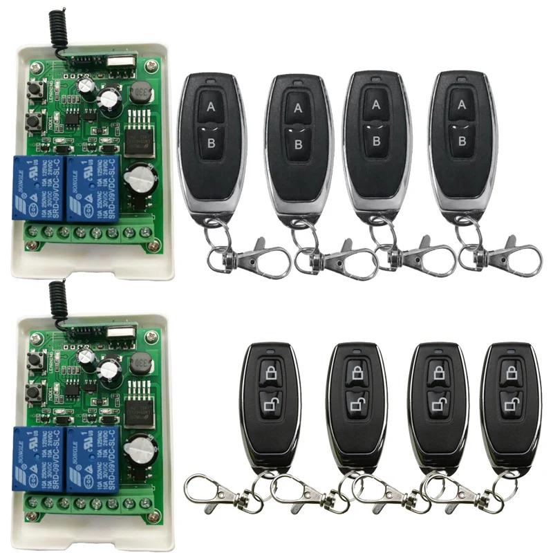 DC12V 24V 36V 48V беспроводной 2CH 10A RF передатчик пульт дистанционного управления