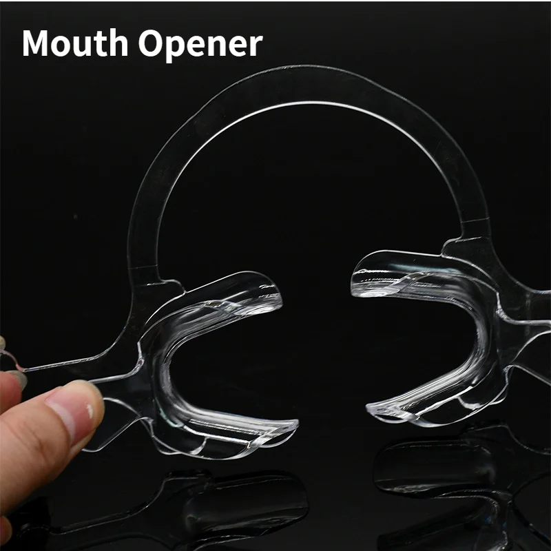 

5pcs Orthodontic Dental Mouth Opener Plastic Cheek Retractor with Handle C shape Cheek Lip Retractor Transparent Tooth picks