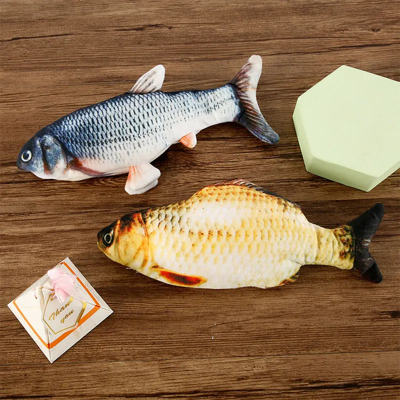 

Electric Fish Cat Toys Usb Charging Simulation Fish Tease Cat Jumping Moving Floppy Fish Interactive Cat Toys Pet Supplies