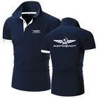 Летняя стрейчевая рубашка-поло Aeroflot CCCP в стиле гражданской авиации, советская рубашка ВВС России, мужской деловой костюм с коротким рукавом, Повседневная футболка