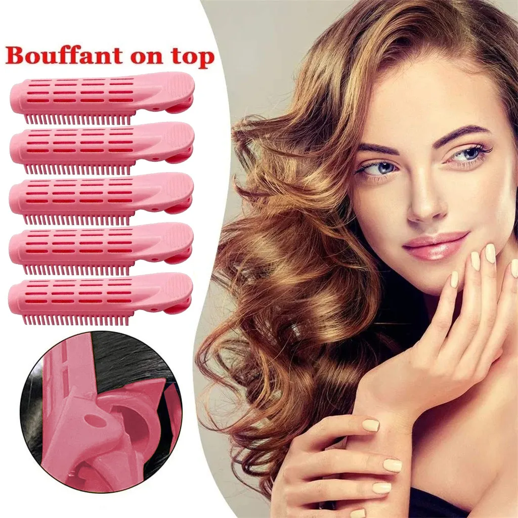 

6 шт., зажим для завивки волос, домашний салон красоты, самовсасывающий зажим для завивки корней волос, пластиковый, естественно пушистый, ку...