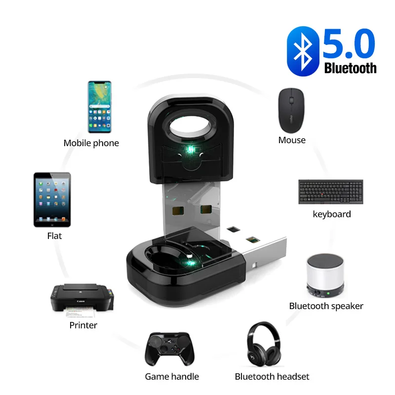 ANMONE RTL8761B мини USB Bluetooth адаптеры BT 5 0 беспроводной компьютерный адаптер аудио