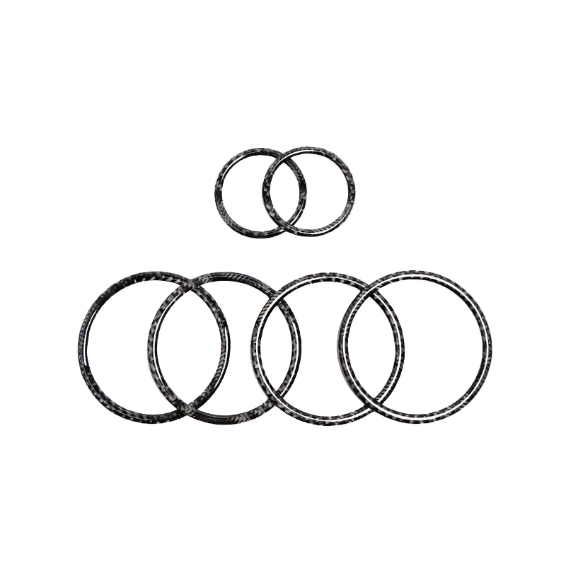 

For BMW X5 F15 X6 F16 Interior Carbon Fiber Color Stickers Car Door Stereo Speaker Frame Decorative Cover Audio Circle Ring