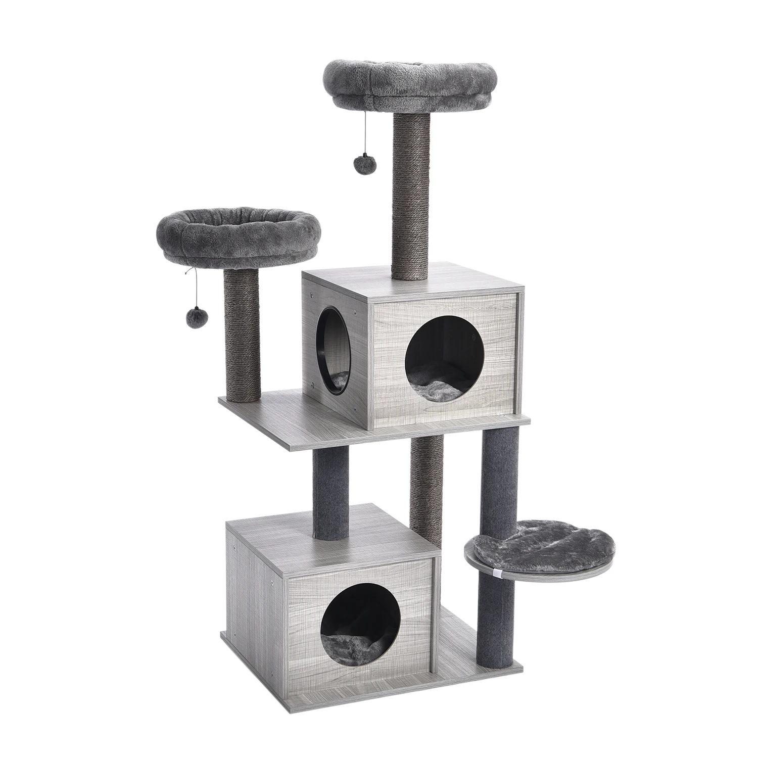 

Cat'S Tree Tower Cats Play Tree Scratching Post Climbing Jumping Toy House Furniture Protective drapak wieża dla kota