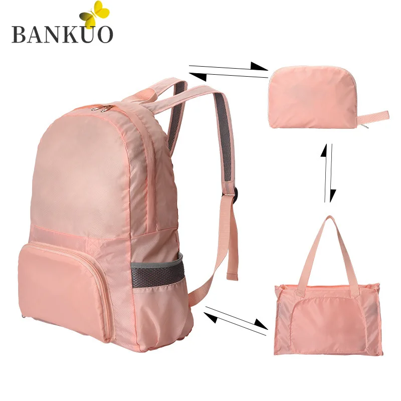 

BANKUO Backpack Women Casual Daily Multifunctional Waterproof Foldable Portable Cost-effective College Style Girl Zipper Bag C53