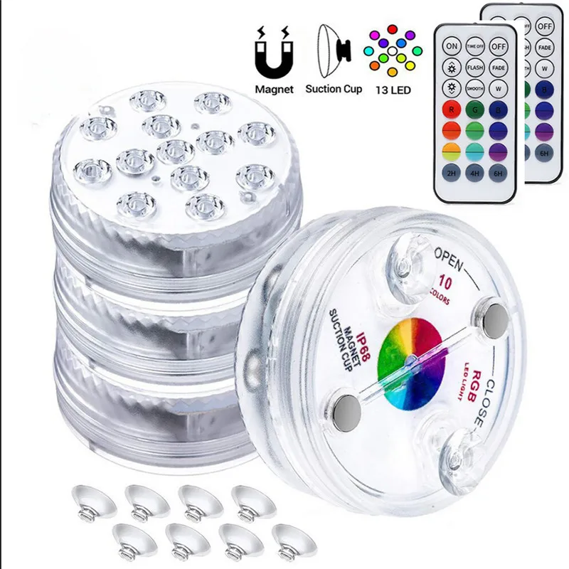 Погружной светодиодный фонарь для бассейна водонепроницаемый подводсветильник