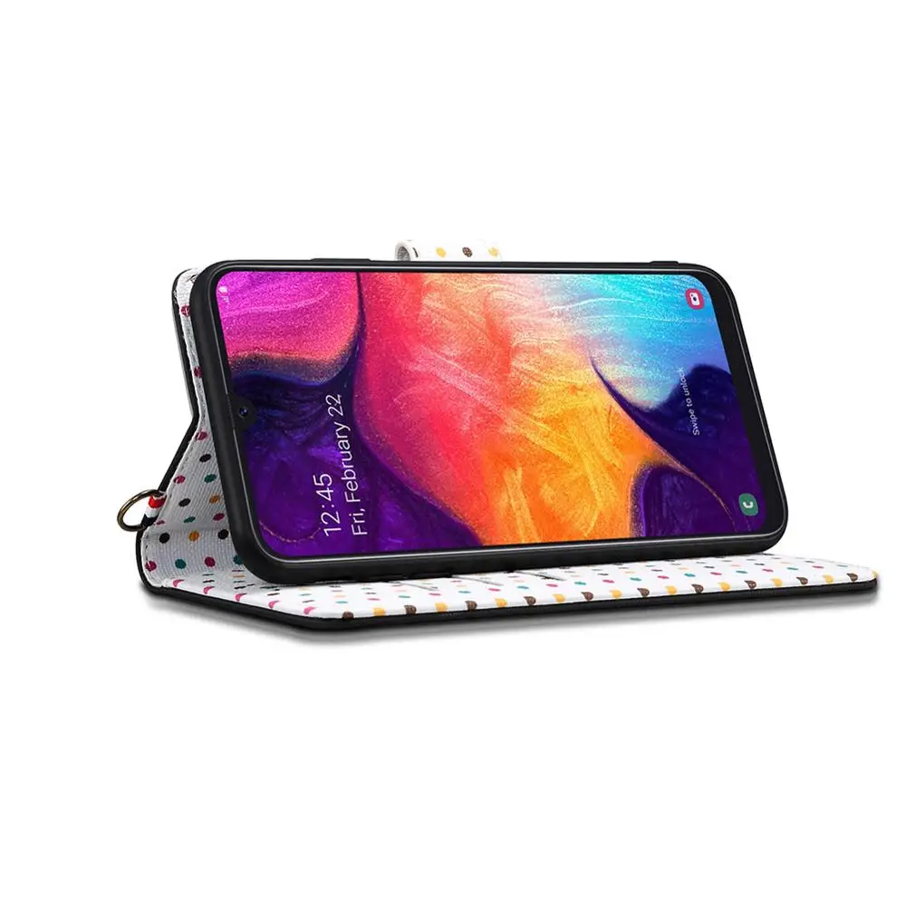 Волна с принтом в виде пятиконечных откидной Чехол-кошелек с подставкой для samsung Galaxy S10 плюс S10-5G S10Lite S10E A20 A30 A40 A50 A60 A70 A20E Note 9 10 Pro A750 A9