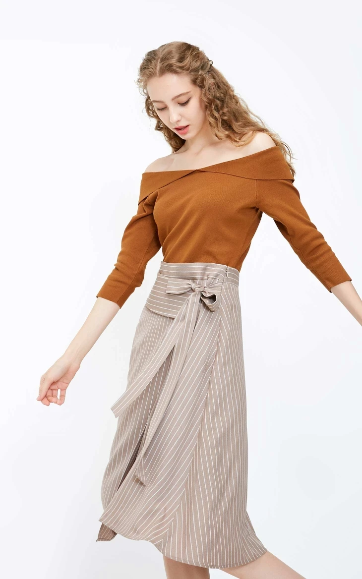 Vero Moda Новые поступления Полосатая юбка со шнуровкой со средней талией | 318316549