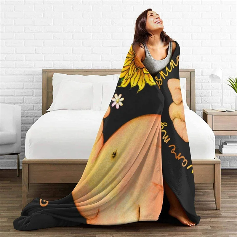 

You are My Sunflower Soft Plush Gift Flannel Microfiber Fleece Bedspread Sherpa 3D-Printed Blanket Couch Bedroom Decorative