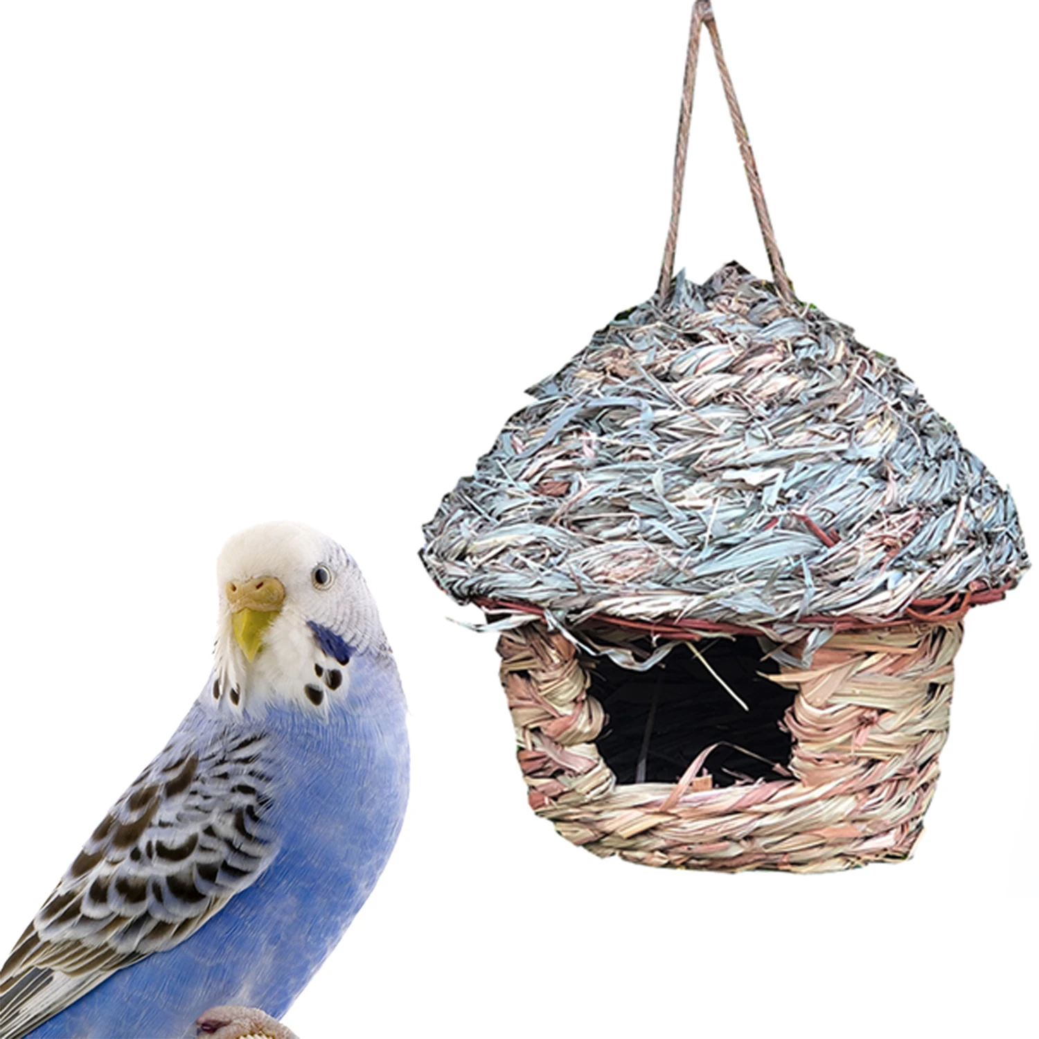 Трава птичье гнездо домик для попугаев хомяк маленькая клетка животных