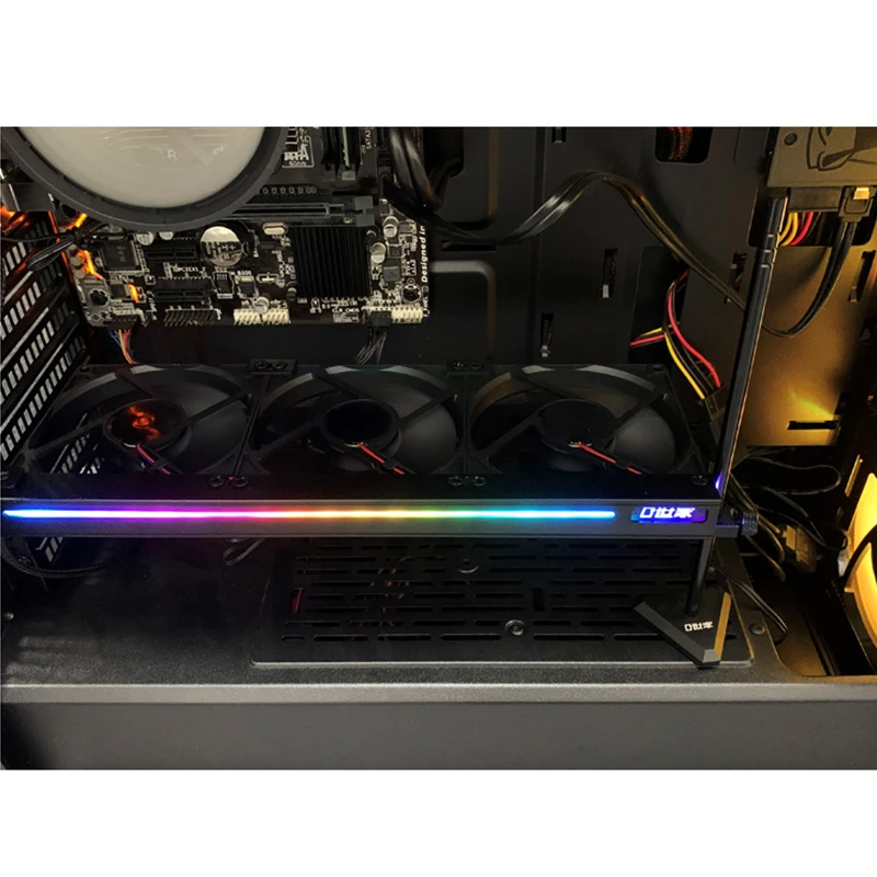 Универсальный вентилятор охлаждения графического процессора 3x90 мм с подсветкой