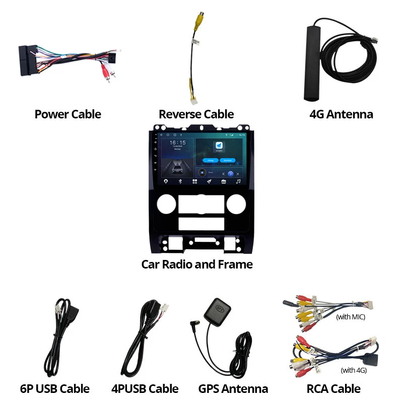 

NAVICAR 2Din Android10 Car Radio For Ford Escape For Mazda Tribute 2007-2012 Stereo Receiver GPS Navigation Auto Radio Car Video