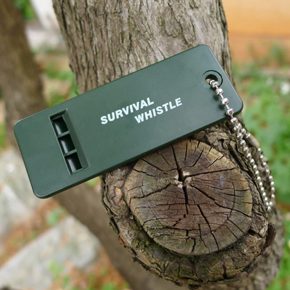

3 Pcs Tool Survival Whistle Black Outdoor Emergency Plastic 3 Voices Camping Sound High Decibel Easy Operate Hiking