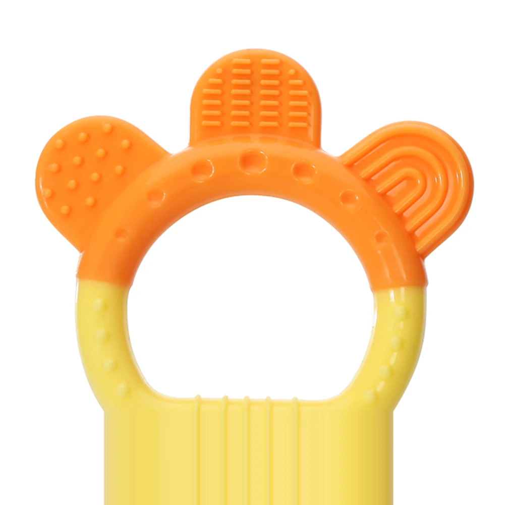 

Baby Cartoon Teething Toys Silicone Teether Safety Pacifier Chewable Stick