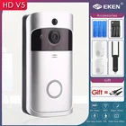 Видеодомофон EKEN V5, умный дверной звонок с Wi-Fi, IP-видеодомофон, звонок для двери, камера видеонаблюдения с ИК-сигнализацией