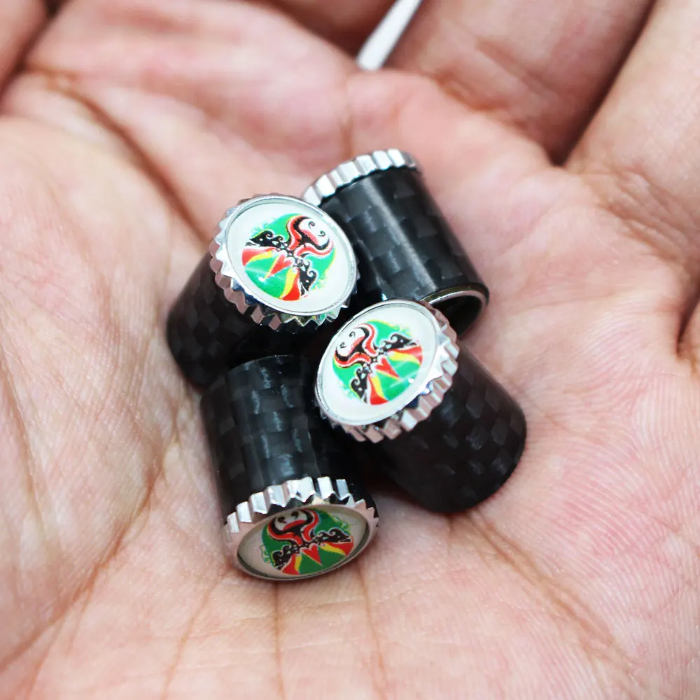 5 шт./компл. эмблема в стиле лица авто колеса шины воздушный клапан колпачки с