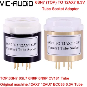 1 шт., адаптер для усилителя 6SL7 CV181 6N8P 6N9P 6SN7 до 12AX7 12AU7 ECC82 ECC83 B739 B749 B759