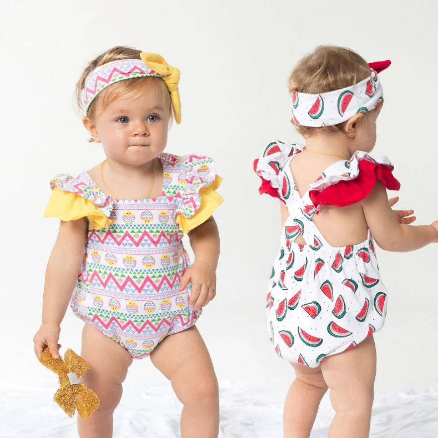 Детский летний комбинезон с бантом квадратным вырезом|clothes doll|clothes coupongirl summer clothes |