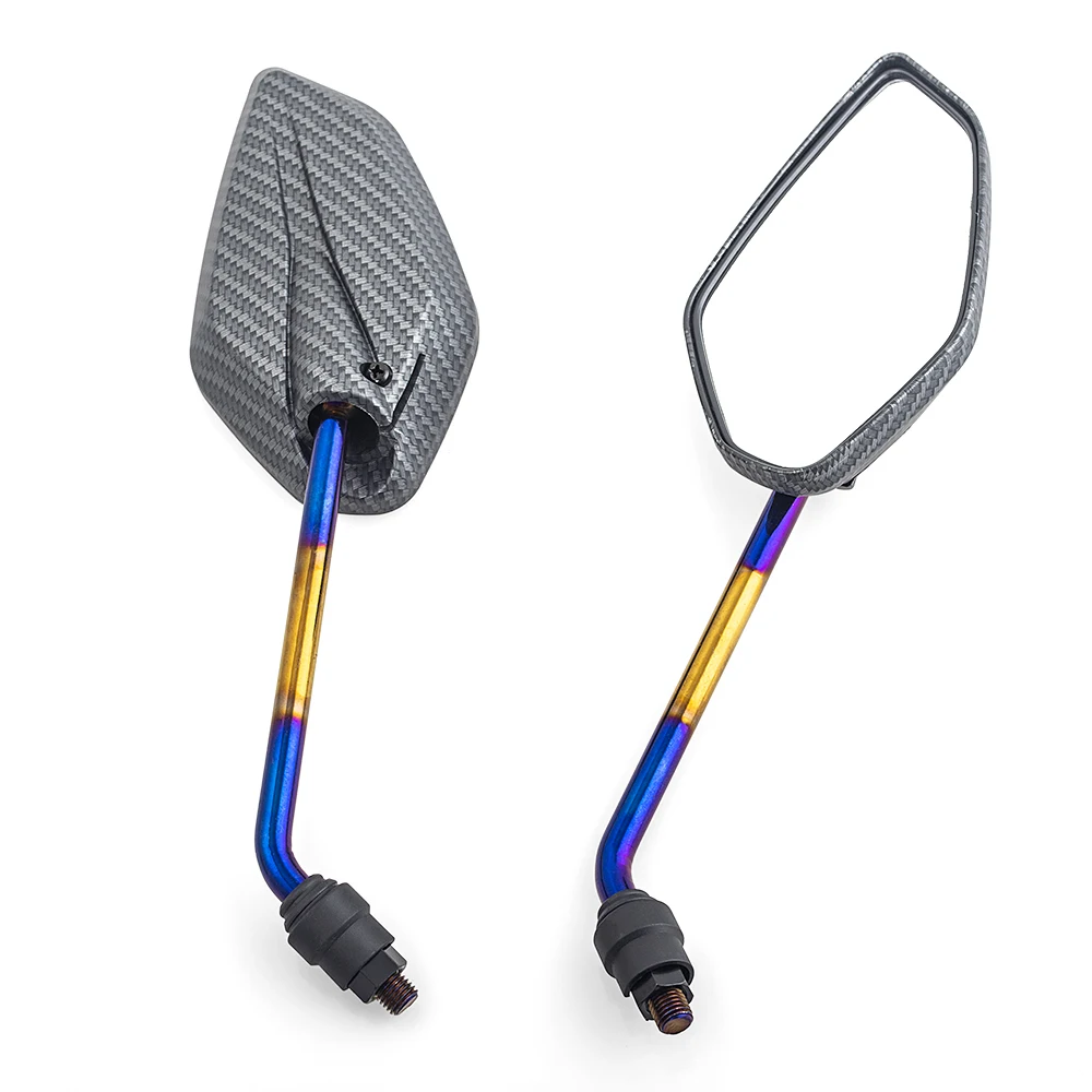 Универсальные мотоциклетные зеркала заднего вида 10 мм черные боковые для