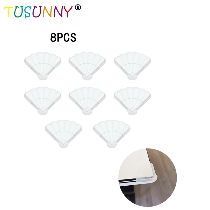 TUSUNNY, 8 шт., Детский защитный силиконовый чехол для стола, защита угловых краев, защита для детей, антиколлизия, защита от краев
