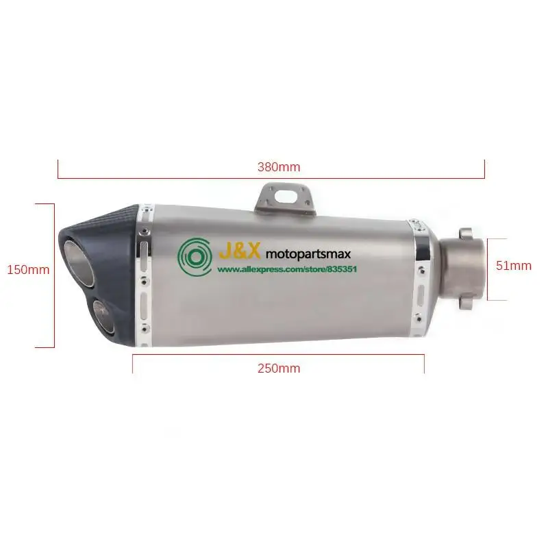 

MT-03 MT03 Motorcycle Exhaust Muffler Pipe Middle Link Pipe Escape FOR YAMAHA YZF-R3 R3 R25 R30 2014 to 2019 Slip On Exhaust