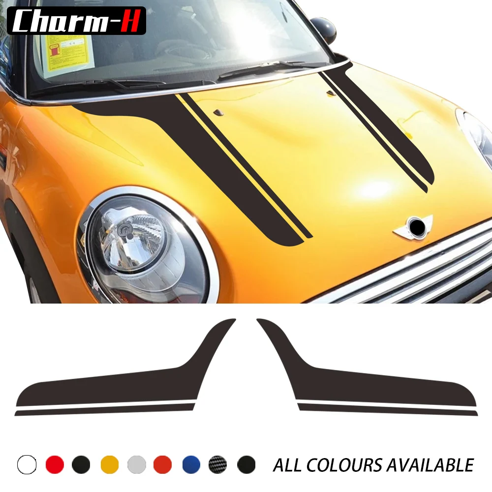 Стайлинг автомобиля капот наклейка полоса виниловые наклейки для мини медного