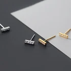 Женские серьги-гвоздики из серебра 925 пробы, с фианитами