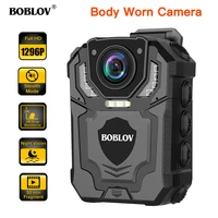 boblov t5 body camera police wearable hd 1296p dvr video security cam ir night vision worn mini camcorders