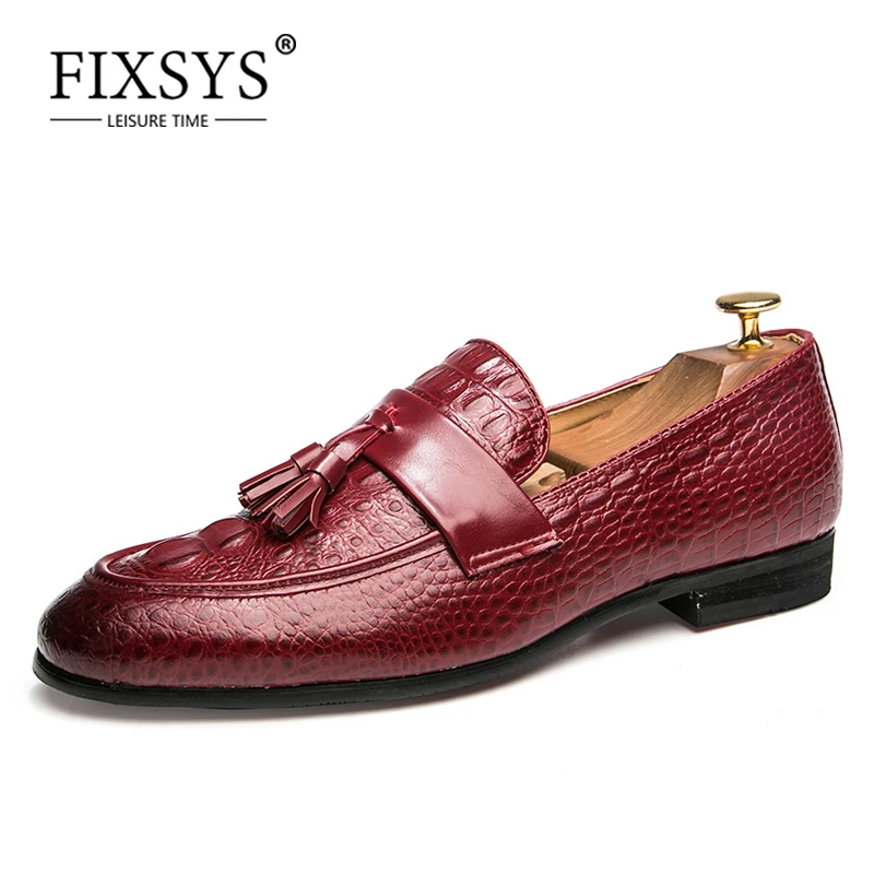 Мужские деловые туфли оксфорды FIXSYS трендовые для мужчин свадебные строгие с