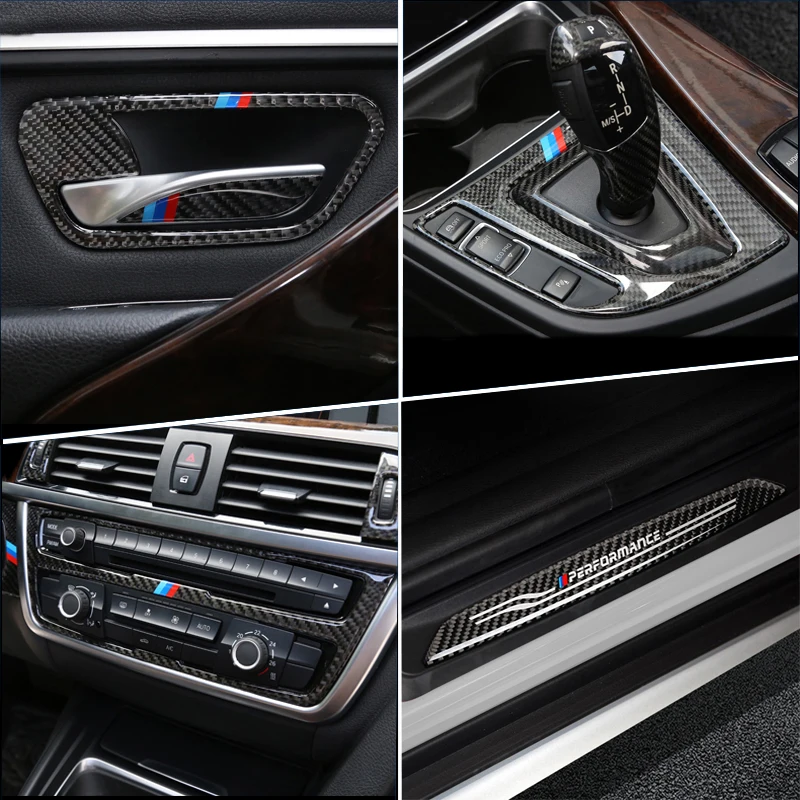 

Аксессуары для BMW 3, 4 серии, 3GT, F30, F31, F32, F34, F36, внутренняя кнопка из углеродного волокна, декоративная панель, крышка, отделка, рамка, автомобил...