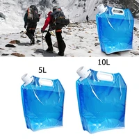 5l10l pvc camping foldable drinking water storage bottle collapsible bag container carrier for coldice water outdoor sport