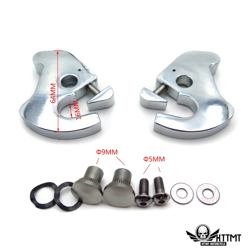 Фото Aftermarket БЕСПЛАТНАЯ ДОСТАВКА мотоциклетные запчасти съемный пассажирская спинка Чемодан стойки защелка клип комплект крепление для Harley тури... №3